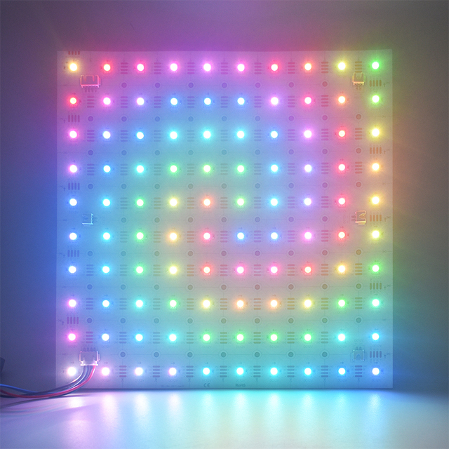 WS2812B 12V RGB LED Digital Flexible Individually Addressable Panel Light 100leds 250*250mm Matrix Led Sheet Light