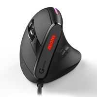 Ratón para Juegos Vertical con Cable T-50 OEM Personalizado de Fábrica, 9 Botones Programables, Ergonómico, RGB, 12800 DPI, para PC Gamer, Venta al Por Mayor