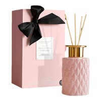 Diffuseur d'arômes rose personnalisé, diffuseur d'air sans flamme en rotin de haute qualité. Convient aux hôtels, aux maisons, aux chambres à coucher.