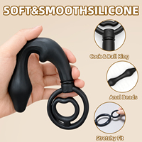Deux boules en acier, pompe à air, plug anal gonflable, plug anal en silicone intégré, jouets sexuels anaux extensibles, portables pour couple