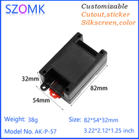 Boîtier de contrôle industriel 82*54*32mm en ABS, coque d'instrumentation pour carte PCB, rail DIN, module d'isolation de sécurité électrique PLC, boîtier en plastique