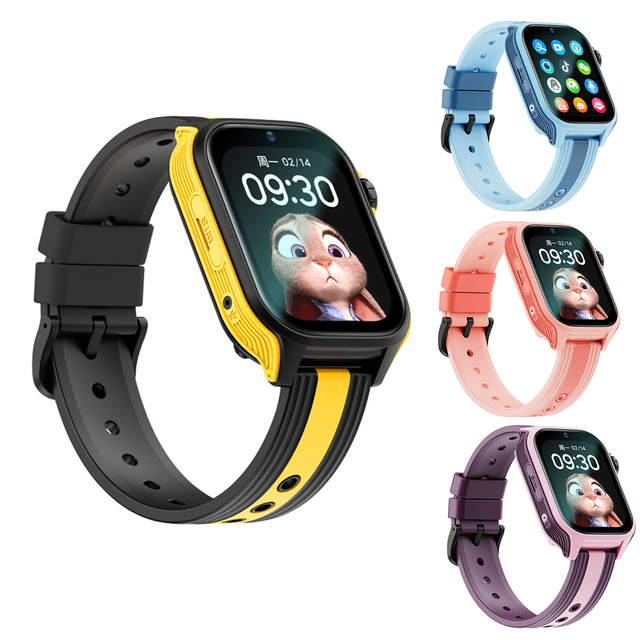 A96 4G 1.83" HD TFT Display Square IP67 Silicone Children Smartwatch 1.3MP Camera LBS+GPS+WIFI Tracking SIM Card Video IP68