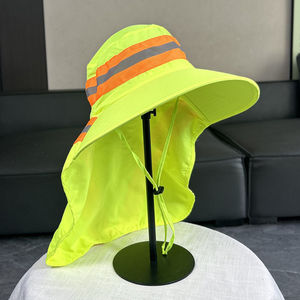 Phản Quang Công Nhân Xô Hat Ngoài Trời Mũ Cứng Với Cổ Flap Sun Hat Làm Việc Rộng Brim Boonie Mũ Mặt Trời Upf50 + Ngư Dân Mũ - Product Image 3