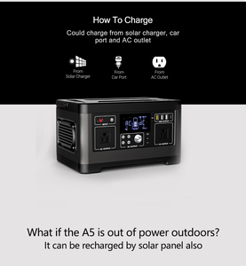 500W 1200W 2400W Camping Portable Power Supply 500W 1200W 2400W Home Power Station Solar Generator - Product Image 4