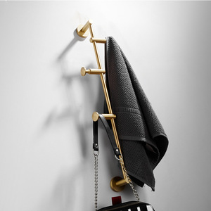 Porte-serviettes en or brossé, 1 pièce, suspension murale pour serviettes et vêtements - Product Image 4
