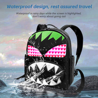 Mochila inteligente LED para niños Ojos animados Impermeable y de moda con cierre de cremallera de aplicación programable