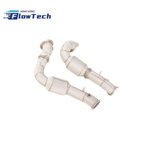 Downpipe FlowTech de haute qualité en acier inoxydable SS304 avec bouclier thermique pour BMW 730i 740i F01 F02 N54 3.0T – Échappement performance à fixation directe - Product Image 5