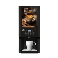 Professioneel commercieel instantkoffiemachine met 3 reservoirs, poederdrankdispenser met warm- en koudwaterfunctie