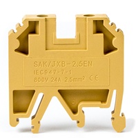 Bloc de bornes à vis 800V 24A 0,2-2,5mm² en laiton pour conducteurs 24-14 AWG JXB/SAK-2.5EN pour armoire de commande d'automatisation E/S