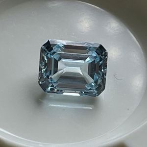 Pierres précieuses cultivées en laboratoire aigue-marine en vrac 5CT 9*11mm - Product Image 1