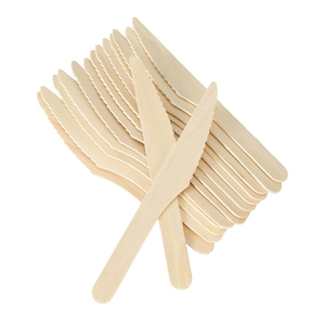 <span class=keywords><strong>Set</strong></span> di posate in legno, 300 pezzi di posate usa e getta da 14 cm, forchette, coltelli e cucchiai in legno, adatti per feste, campeggio, picnic, matrimoni - Product Image 2
