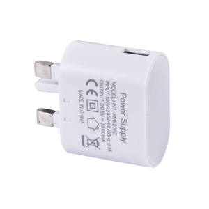 Adaptateur de <span class=keywords><strong>chargeur</strong></span> mural USB 3 broches, <span class=keywords><strong>chargeur</strong></span> de téléphone de voyage USB simple <span class=keywords><strong>5V</strong></span> <span class=keywords><strong>1A</strong></span> pour téléphone, prise pliable UK - Product Image 1