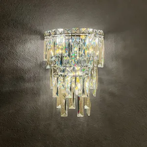 Hotel lussuosi corridoi interni dell'atrio camere da letto ville salotti Duplex hanno condotto la decorazione della casa sfondo moderna lampada da parete di cristallo - Product Image 2