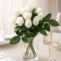 Roses artificielles LUYI à toucher réel, roses à branche unique, aspect réaliste, moulage par injection hydratant, style INS, décoration pour la maison et les mariages
