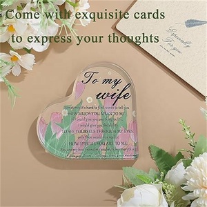 Exquisito diseño floral moderno, placa de amor acrílica, regalo de marido para esposa para cumpleaños, aniversario, Día de San Valentín - Product Image 4