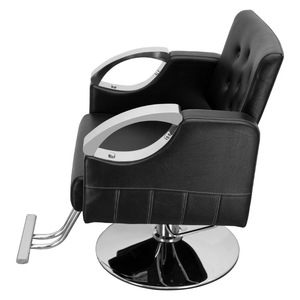Sillón de Barbería Hidráulico Verde Oscuro con Marco Dorado, Giratorio, de PU, Silla de Estilismo Simple para Salón de Belleza y Barbería - Product Image 6