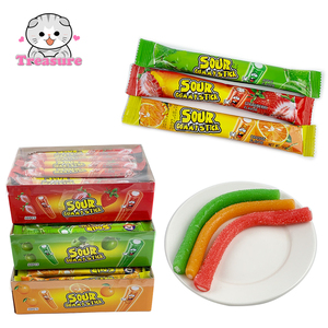 Proveedor de <span class=keywords><strong>Dulces</strong></span> y Caramelos Rellenos de Fresa, Naranja, Verde, Manzana, Ácido y Caramelos Ácidos Suaves en Tiras - Product Image 1