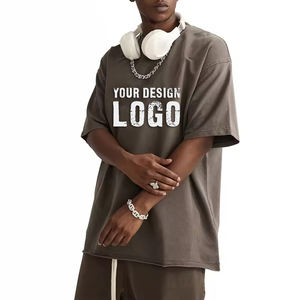 Camiseta de Algodón Lavada Personalizada con MOQ Bajo, Talla Grande para Hombre, Estilo Urbano Informal, Cuello Redondo, Holgada, Transpirable, Deportiva - Product Image 4