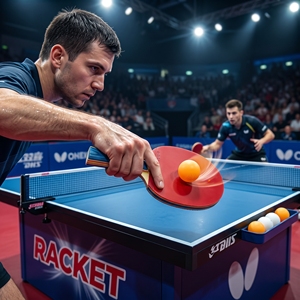 Raquette de <span class=keywords><strong>tennis</strong></span> de <span class=keywords><strong>table</strong></span> ergonomique avec caoutchouc à haute rotation, revêtement en caoutchouc très adhérent pour des rotations intenses - Product Image 4