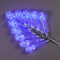 Le plus récent 10 têtes Transparent acrylique suspendu mariage plafond cascade chute lumières lustre Arrangement accessoires lumière LED chaîne
