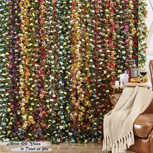 Flores artificiales flores acuáticas plástico primavera hierba violetas acabado seda impresa margaritas flores falsas - Product Image 6