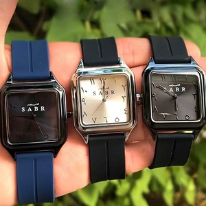 Sabr Men's Arabic Numerals Quartz <b>Watch</b> Men's Casual Sports <b>Watch</b> Alloy <b>Case</b> Silicone Band 3ATM Water Resistant - Product Image 1