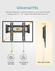 C1-F <span class=keywords><strong>Support</strong></span> <span class=keywords><strong>mural</strong></span> <span class=keywords><strong>TV</strong></span> <span class=keywords><strong>fixe</strong></span> de <span class=keywords><strong>32</strong></span> <span class=keywords><strong>pouces</strong></span> pour <span class=keywords><strong>support</strong></span> de télévision suspendu Unité de pliage <span class=keywords><strong>TV</strong></span> murale - Product Image 2