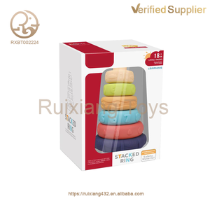 Approvisionnement d'usine éducation sensorielle Montessori Silicone souple jouet de nidification anneau empilé Silicone bébé Silicone anneau empilé - Product Image 6