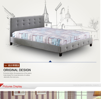 Luxueux cadre de lit à plateforme Queen King Size de haute qualité lit rembourré doux fonction réglable pour chambre appartement