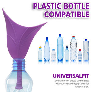 Alat buang air darurat wanita, dapat digunakan kembali makanan silikon Urinal wanita berdiri corong untuk perjalanan dan berkemah luar ruangan - Product Image 4