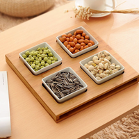 Plateau en bambou moderne de haute qualité, grande taille, plateau de rangement portable sur mesure pour la cuisine, la table, le bureau