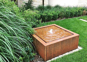 Fuente de Agua Decorativa para Jardín Exterior, de Acero Corten Resistente a la Intemperie, Color Rojo Óxido - Product Image 6