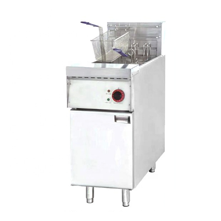 電気フライヤー 食品トレーラー用の市販の蓋なしガスオープンフライヤー電気