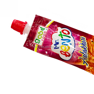 Pochette souple verticale avec <span class=keywords><strong>bec</strong></span> <span class=keywords><strong>verseur</strong></span> pour emballage de ketchup, pâte de tomate et sauce barbecue, en plastique et aluminium, fabrication OEM/ODM - Product Image 5