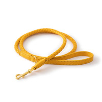 Hochwertiges, weiches, solides, stilvolles, geflochtenes Leder-Hundehalsband- und Leinen-Set, personalisiert, langlebig, verstellbar, mehrere Farboptionen, Gold
