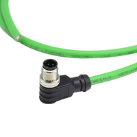 Conector M12 de 4 pines, código D, cables eléctricos industriales circulares de alimentación, conector macho, IP67, impermeable, mazo de cables, conector de cable