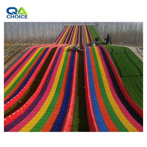 Césped de esquí Artificial para niños y adultos, arcoíris, pendiente de deslizamiento seco, uso al aire libre, novedad - Product Image 4
