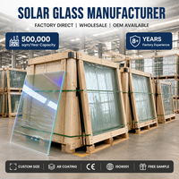 Verre solaire ultra-clair à haute transmission, verre trempé à faible teneur en fer de 3,2 mm pour système de panneaux solaires photovoltaïques