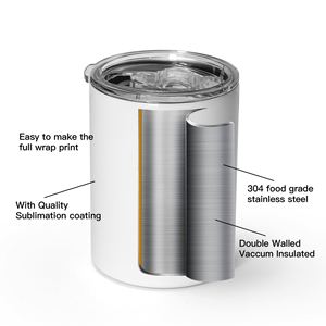 Vaso Térmico de Viaje de Acero Inoxidable 304 de 10 oz, Aislado al Vacío, Portátil, con Asa, para Uso en Exteriores y Oficina, Sublimable - Product Image 6