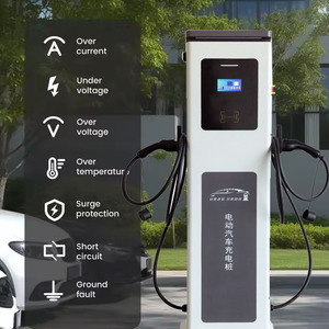 Chargeur rapide EV AC 22 kW OCPP personnalisé à double borne, Type 2, station de recharge pour voitures à double borne, montage au sol - Product Image 2