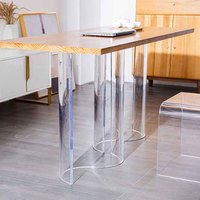Pieds de meubles en acrylique personnalisés pieds de table en cristal transparents pieds de canapé en acrylique coniques accessoires de meubles