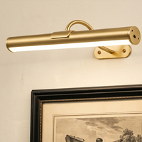 Lampe murale LED sans fil magnétique rechargeable dorée, intensité réglable à distance, pour tableaux, galeries et décoration de chambre