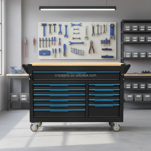 Gabinete de Herramientas Móvil con Ruedas, Resistente, Cuerpo de Acero Anticorrosión, Cajones con Cerradura, Asa Ergonómica - Product Image 1