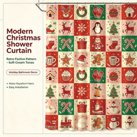 Rideau de Douche Minimaliste Personnalisé avec Logo OEM, Imperméable, Lavable en Machine, Tissu Doux, 12 Crochets pour Hôtel et Appartement