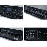 Amplificateur égaliseur professionnel Thinuna VTA-480F II, table de mixage sonore, système de sonorisation PA, 6 zones, 100 V, tuner USB, amplificateur de mixage BT