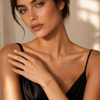Bracelet de mariée élégant en or rose avec cœur infini en moissanite, certificat DVVS GRA, vente en gros d'usine, bracelets pour femmes