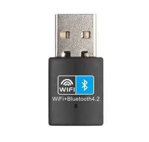 2 en 1 USB 2.4 GHZ USB BT4.2 Adaptateur WiFi 150Mbps Carte réseau sans fil Récepteur Dongle WiFi Pour PC Portable