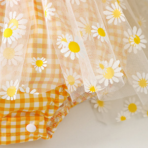 Set Estivo Casual per Bambini, Grazioso Tutù con Stampa <span class=keywords><strong>Margherita</strong></span>, Vestito Tutina con Fascia per Capelli a Fiocco - Product Image 5