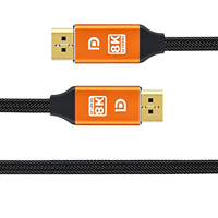 Câble DP1.4 8K 60Hz 4K 144Hz 2K 165Hz Câble tressé 1.4 DP Prise en charge HDR HDCP 2.2 7680 Aluminium Gris Orange