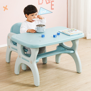 Juego de mesa y silla de estudio de lectura de plástico para niños, muebles para niños para dormitorio y sala de estar para uso en comedor y Aula - Product Image 4